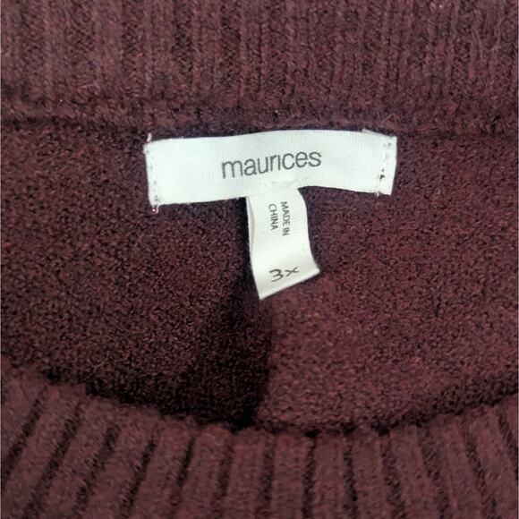 Maurices Maroon Sweater – Women’s 3X – Soft & Stretchy - Picture 3 of 3